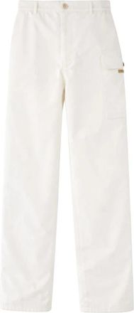 Marni Wijde Cargo Broek - Dames - Straight fit broeken - Wit - XS - Katoen - Broeken
