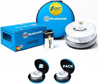 Garza Geoblueshield49/ Garza 2 Luces De Emergencia Para Coches Homologada Dgt V16 3.0 Y Estuche I Bater&iacute;a Energizer 9v I Obligatoria En 2026 I Conectividad 