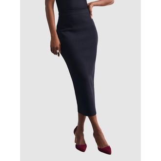 The Fold Santon Sculpt Knit Skirt in Navy at Nordstrom, Size 4