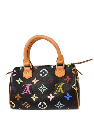 Louis Vuitton 1990-2000s mini Speedy handbag - women - Leather/PVC - One Size - Black