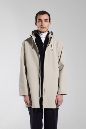 Stutterheim Stockholm Lightweight Zip Matte Raincoat in Pelican at Nordstrom, Size X-Large