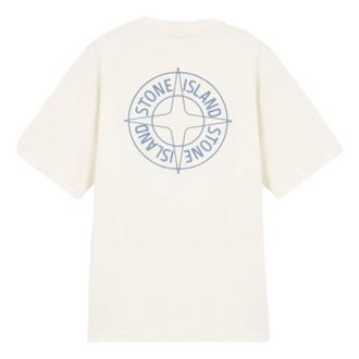 Stone Island Outline Compass Regular Fit T-Shirt Ivory L1S1521000-01S0284-V0093