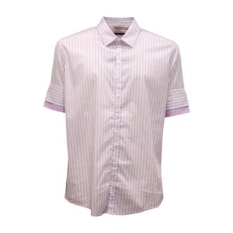Daniele Alessandrini Short Sleeve Shirts, male, Purple, 2XL, Camicia D.a. Shirt
