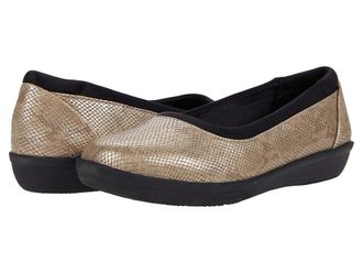Clarks Ayla Low Womens Shoes Taupe Snake Print Synthetic : 5.5 B - Medium