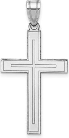 Diamond2Deal 14k White Gold Cross Pendant