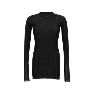 Rick Owens Rib LS T Raw-cut T-shirt