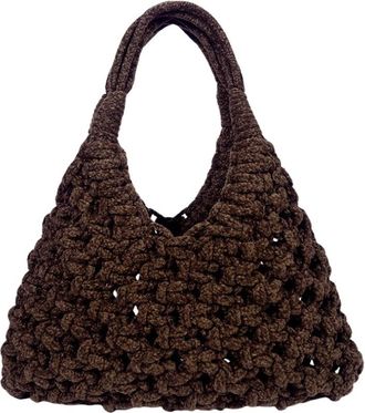 Hibourama Bags Handbags, female, Brown, Size: ONE SIZE Vannifique BIG Velvet