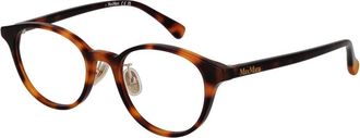 Max Mara Ronde Acetaat Frame Met Volledige Rand - Dames - Brillen - Bruin - ONE Size - Accessoires
