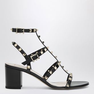 Valentino Garavani Sandalo Rockstud in pelle nero