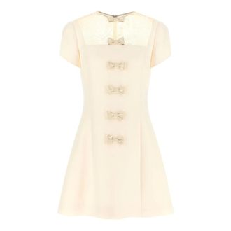 Valentino Garavani Dames, Jurken, Beige, Maat: 2XS Zijde