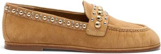 Stuart Weitzman Schoenen, Dames, Beige, 40 1/2 EU, Perry Loafer