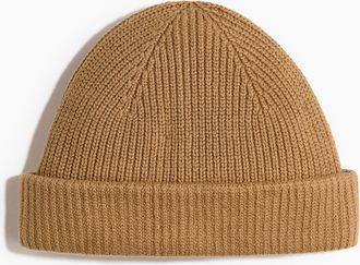 H&M M&uuml;tze in Rippstrick - Beige