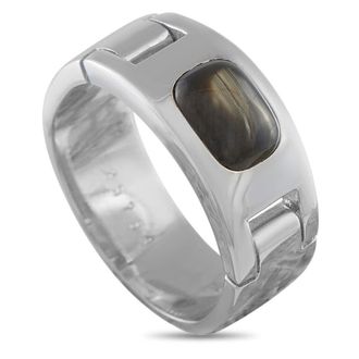 Herm&egrave;s Pre-Owned Hermes 18K White Gold Quartz Ring 5104
