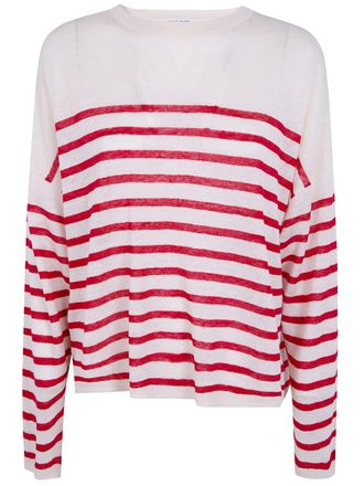 Majestic Oversized Linen 100 Stripes T-Shirt