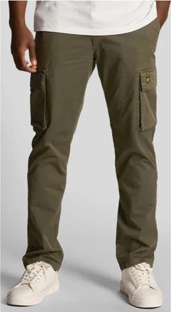 Lyle & Scott Cargo broek Regular Fit Olijf