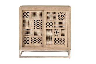 Giner&Colomer Aparador madera de mango y patas de metal color natural