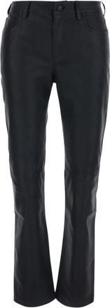 AG - Adriano Goldschmied Sophie Jeans - Dames - Leren Broeken - Zwart - W27 - Leer - Broeken