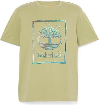 Timberland Water Stack Logo S/S Tee T-Shirt f&uuml;r Herren | beige