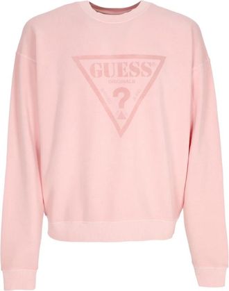 Guess Vintage Crewneck Sweatshirt Blush Cotton Multi - Heren - Sweatshirts - Roze - L - Katoen - Hoodies & sweatvesten