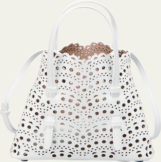 Alaia Mina 20 Tote Bag in Vienne Wave Perforated Leather