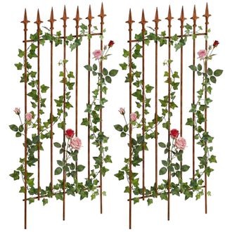 Clp Juego De 2 Celosias Elisa 100 X 50 Cm Marr&oacute;n Antiguo