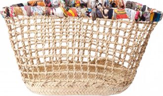 LA PRESTIC OUISTON Panier Ajoure Tote In Corail Epice