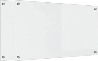 vidaXL Salpicadero De Cocina 2 Pcs Transparente 90 X 50 Cm Vidaxl