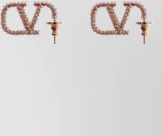 Valentino Garavani vlogo signature crystal stud metal earrings