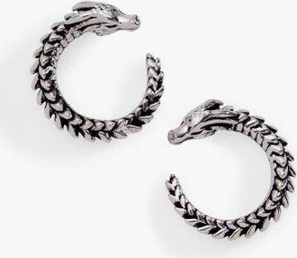 Alex and Ani HOUSE OF THE DRAGON Syrax Front to Back Hoop Earrings in Silver at Nordstrom