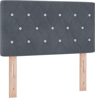 vidaXL Cabecero Led Argyle Con Cabecera Gris Oscuro 80 Cm Terciopelo Vidaxl