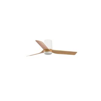 Netlighting Mini Punt Tub Small White Light Wood DC Ceiling Fan 6 Speed