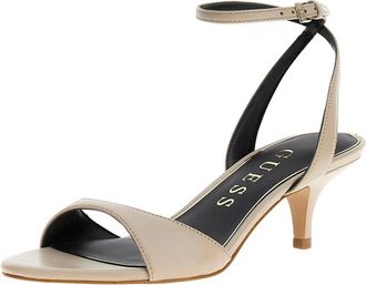 Guess Lerela Sandal - Dames - Sandalen met hakken - Beige - 36 EU - Leer - Schoenen