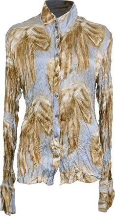 Acne Studios Printed Button-up Shirt In Multicolor Viscose