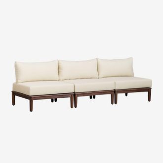 Sklum Sklum - Sof&aacute; Modular De Jard&iacute;n De 3 Piezas En Acacia Giulia