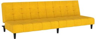 vidaXL Sof&aacute; Cama De 2 Plazas Terciopelo Amarillo Vidaxl