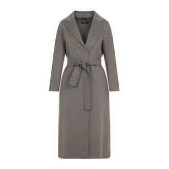 Max Mara Belted Coats, female, Gray, Size: 2XS Elegant Esturia Dress for Women