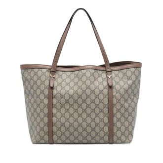 Gucci Pre-owned Womens Gg Supreme Nice Tote - Tan Textile - One Size