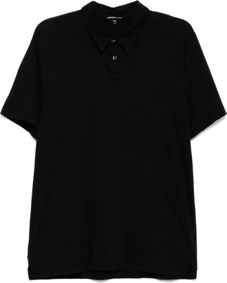 James Perse Polo Lotus con effetto spazzolato - Nero