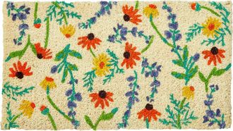 Tag Field Flower Coir Mat Multi Coir Everyday,Summer in Beige at Nordstrom, Size Medium