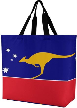 Generic Australian Independent Flag Reusable Shopping Bags Large Capacity Grocery Bag Heavy Duty Tote for Women 40x40x16cm