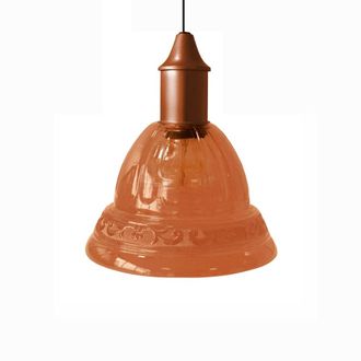 Tosel Suspensi&oacute;n campanilla vidrio cobre D16,5 cm