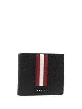 Bally logo-plaque bi-fold wallet - Black