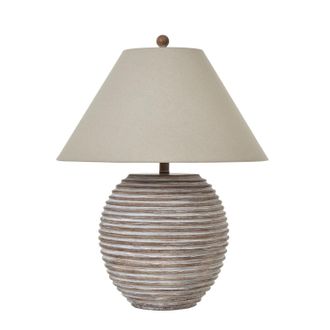 Hill Interiors Saturn Ceramic Table Lamp (UK Plug) in Brown