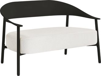 Habitat et Jardin Sof&aacute; De Jard&iacute;n De Pl&aacute;stico Y Metal <> - 2 Plazas - Negro