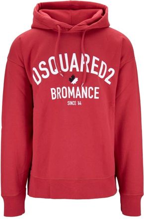 Dsquared2 Hoodie met trekkoord - Heren - Hoodies - Rood - L - Katoen - Hoodies & sweatvesten