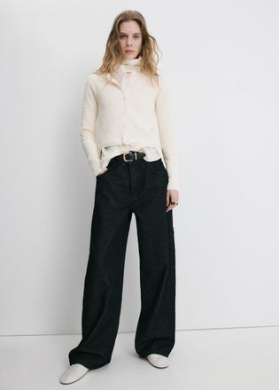 Mango Cardigan maglia testurizzato grezzo - Donna - S - MANGO