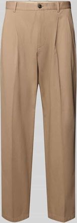 Tommy Hilfiger Weite Fit Hose aus reiner Baumwolle Modell MURRAY in Beige, Größe 31/32
