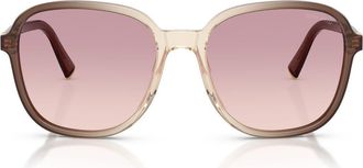 Miu Miu 58mm Polarized Pillow Sunglasses in Brown Gradient/Brown/Violet at Nordstrom