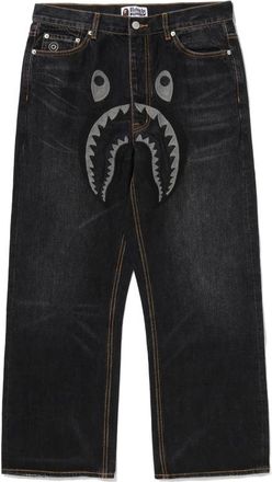 A Bathing Ape Shark-appliqu&eacute; Jeans