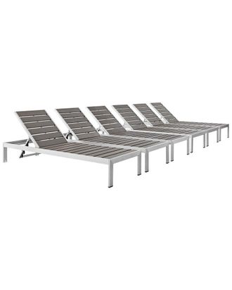 ModWay Shore Set Of 6 Outdoor Patio Chaise Loungers